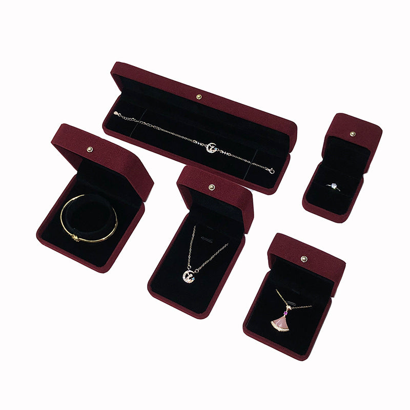 Flanell-Schmuckschatulle, Geschenkbox (ohne Logo)