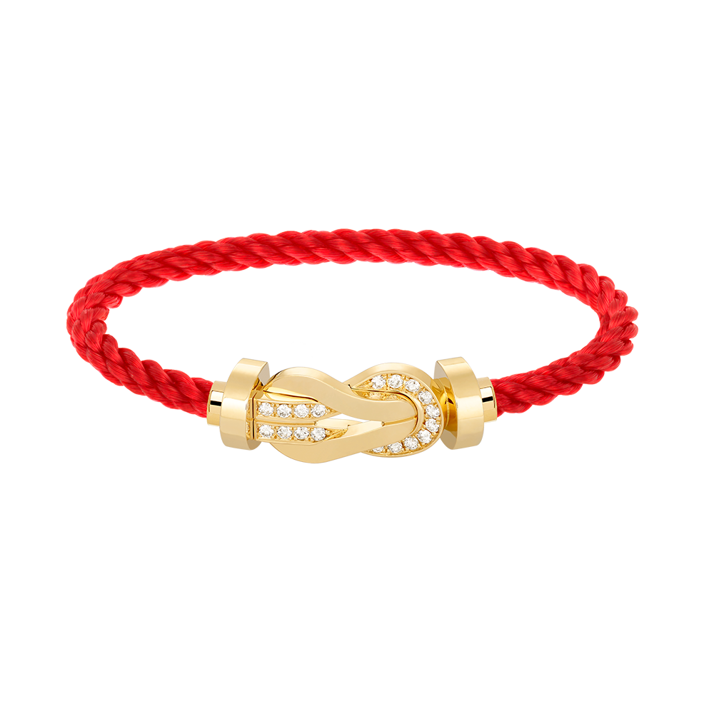 [vivabelle]CHANCE LARGE 8 FIGURE BUCKLE HALF DIAMOND BRACELET GOLD