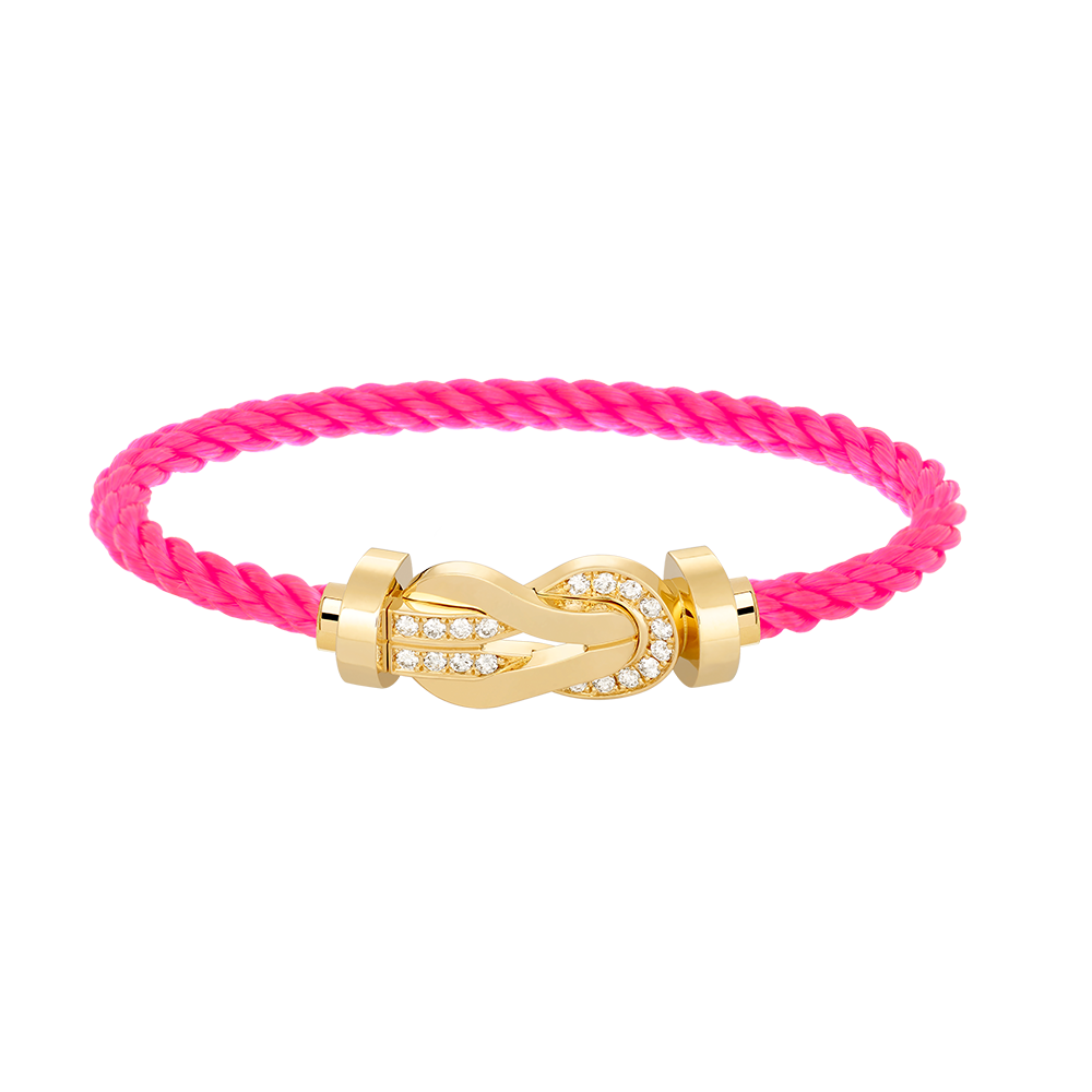 [vivabelle]CHANCE LARGE 8 FIGURE BUCKLE HALF DIAMOND BRACELET GOLD