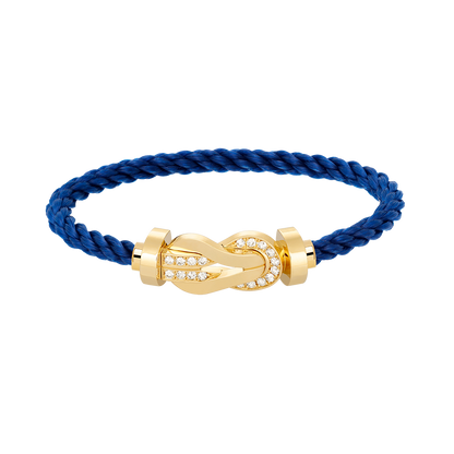 [vivabelle]CHANCE LARGE 8 FIGURE BUCKLE HALF DIAMOND BRACELET GOLD