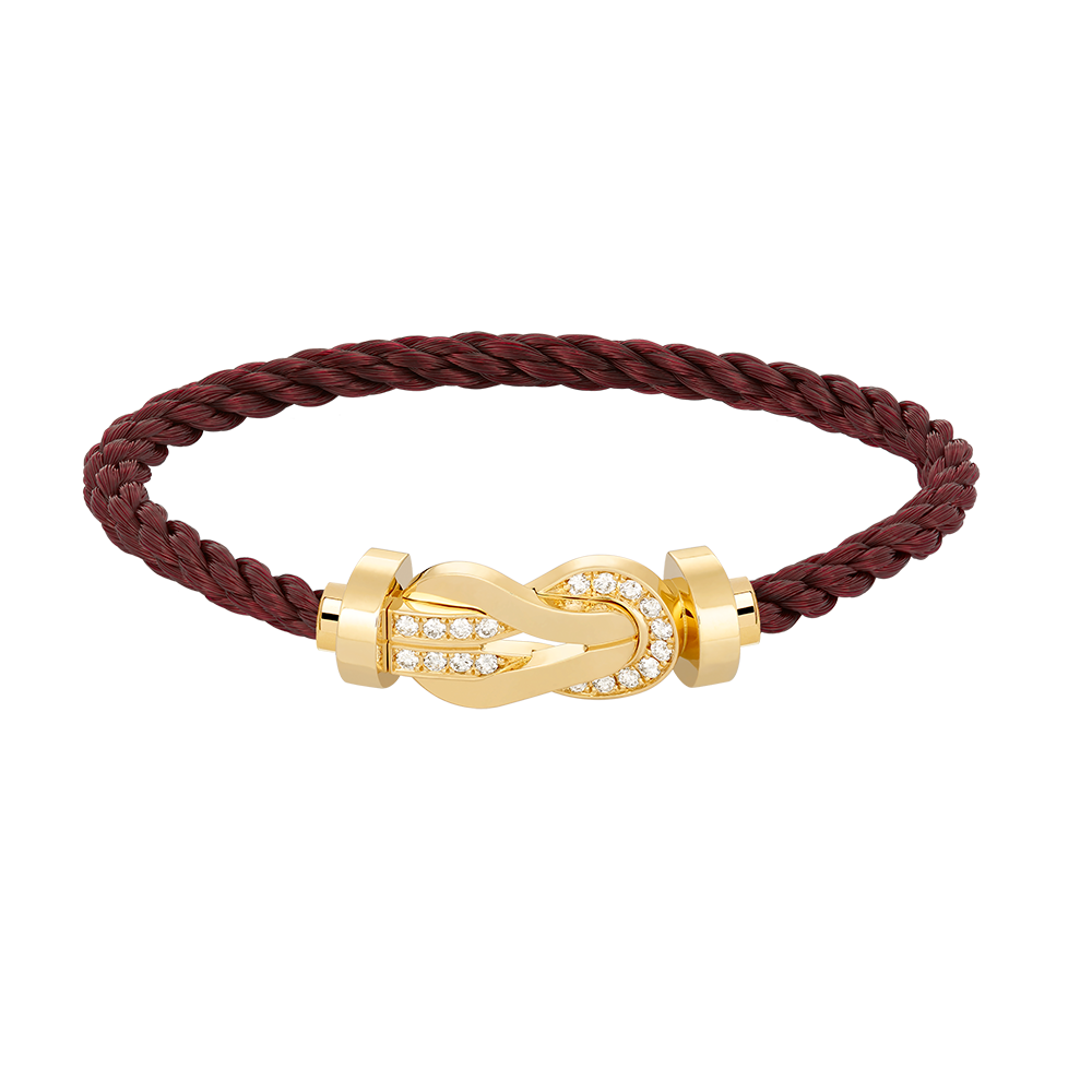 [vivabelle]CHANCE LARGE 8 FIGURE BUCKLE HALF DIAMOND BRACELET GOLD