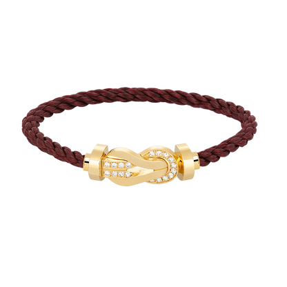 [vivabelle]CHANCE LARGE 8 FIGURE BUCKLE HALF DIAMOND BRACELET GOLD