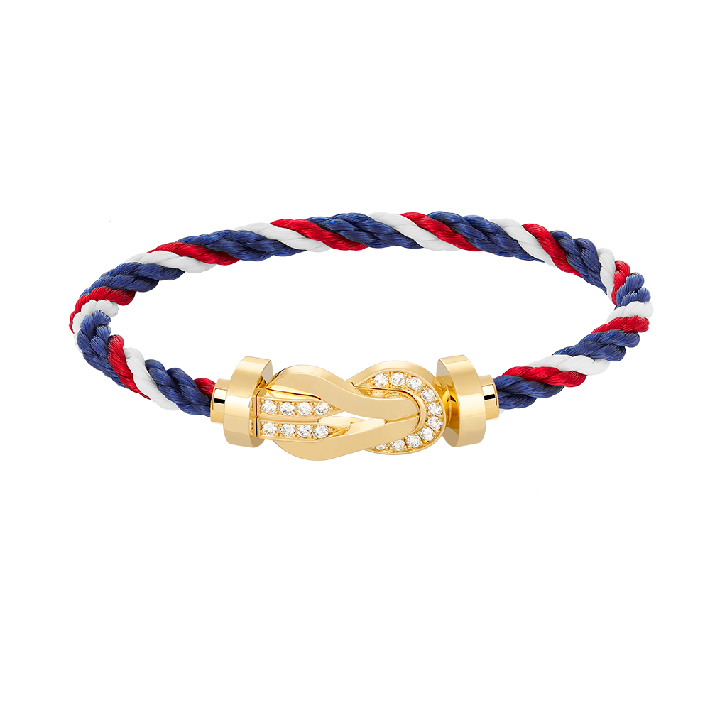 [vivabelle]CHANCE LARGE 8 FIGURE BUCKLE HALF DIAMOND BRACELET GOLD