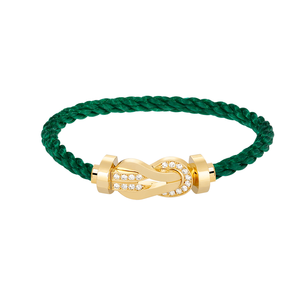 [vivabelle]CHANCE LARGE 8 FIGURE BUCKLE HALF DIAMOND BRACELET GOLD