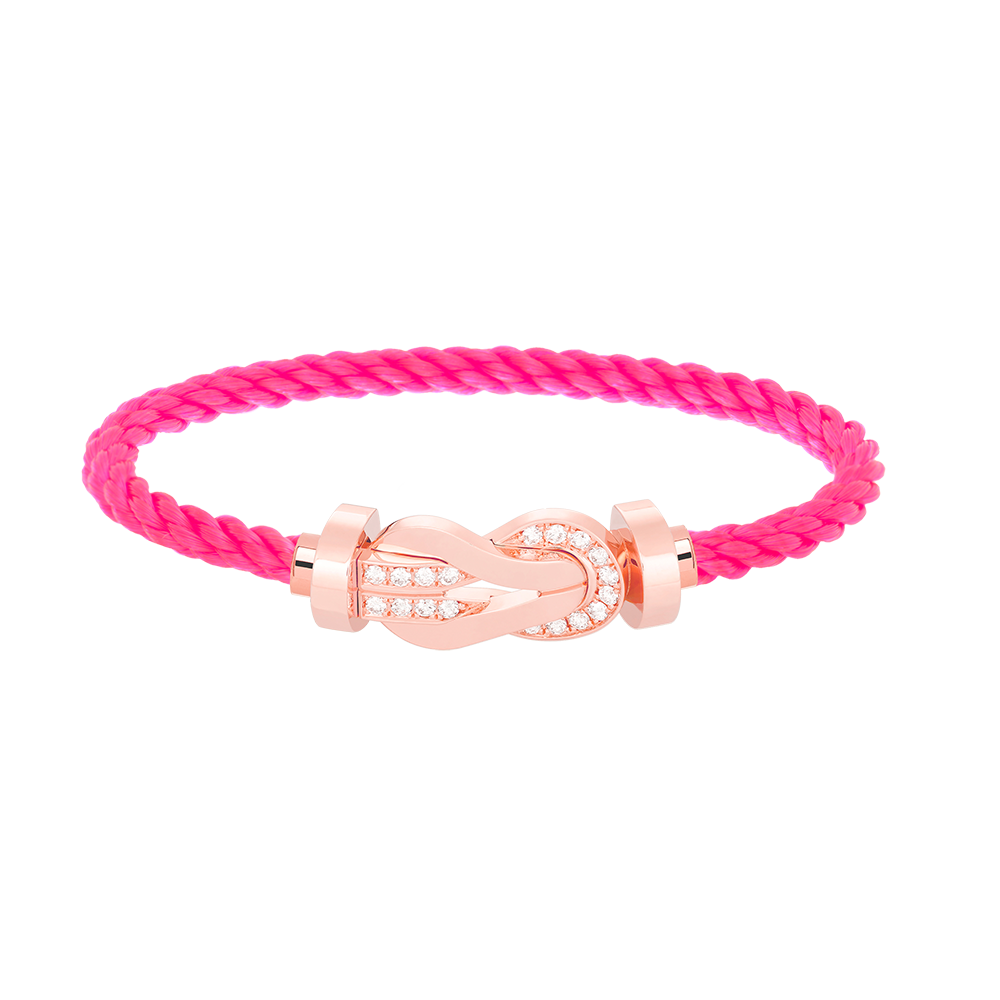 [vivabelle]CHANCE LARGE 8 FIGURE BUCKLE HALF DIAMOND BRACELET ROSE GOLD