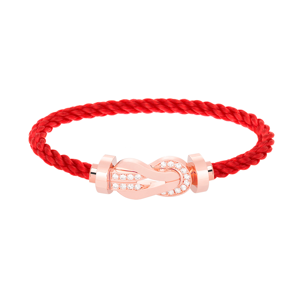 [vivabelle]CHANCE LARGE 8 FIGURE BUCKLE HALF DIAMOND BRACELET ROSE GOLD