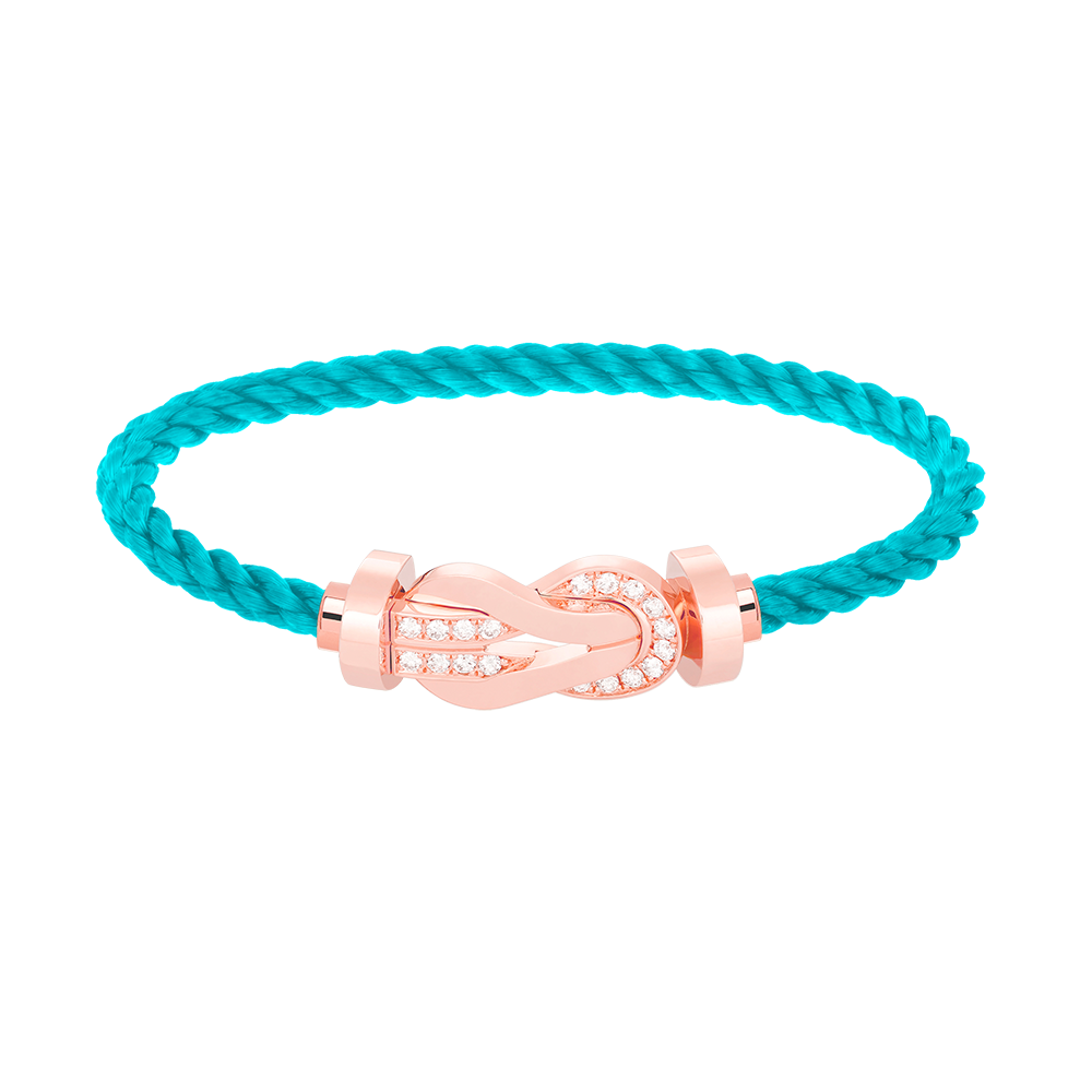 [vivabelle]CHANCE LARGE 8 FIGURE BUCKLE HALF DIAMOND BRACELET ROSE GOLD