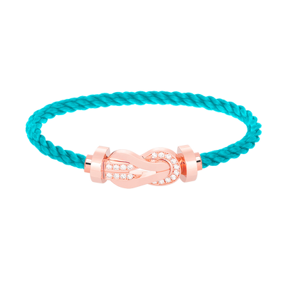 [vivabelle]CHANCE LARGE 8 FIGURE BUCKLE HALF DIAMOND BRACELET ROSE GOLD