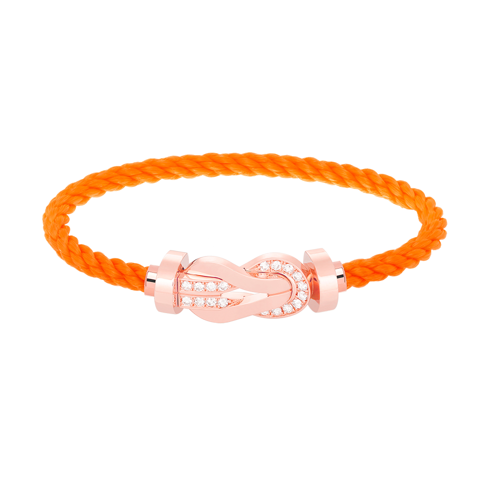 [vivabelle]CHANCE LARGE 8 FIGURE BUCKLE HALF DIAMOND BRACELET ROSE GOLD