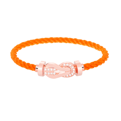 [vivabelle]CHANCE LARGE 8 FIGURE BUCKLE HALF DIAMOND BRACELET ROSE GOLD