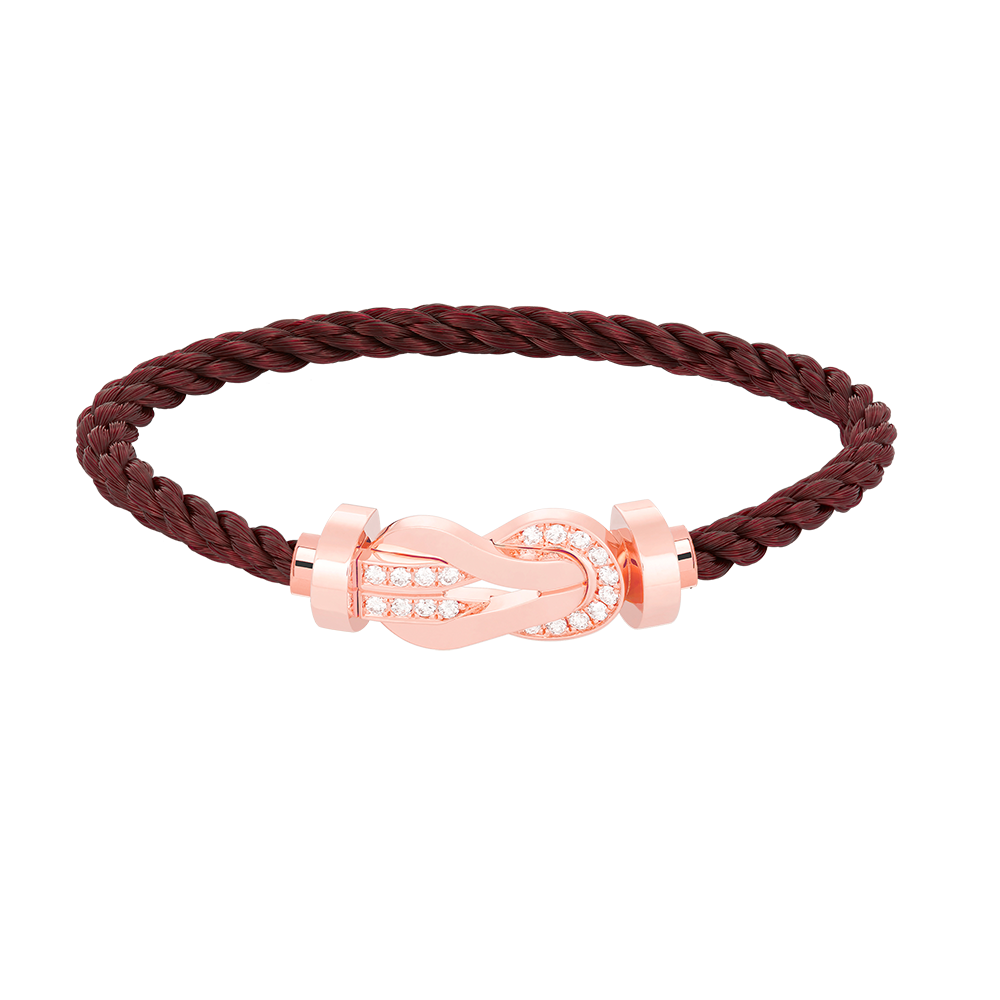 [vivabelle]CHANCE LARGE 8 FIGURE BUCKLE HALF DIAMOND BRACELET ROSE GOLD
