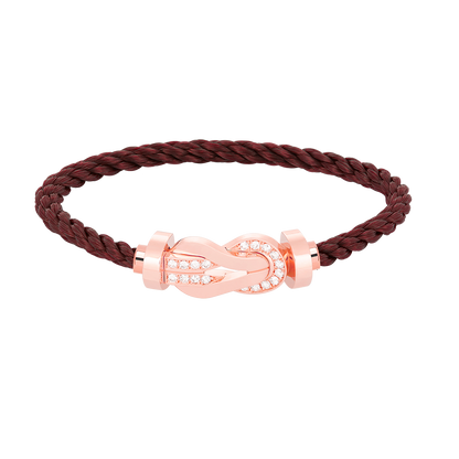 [vivabelle]CHANCE LARGE 8 FIGURE BUCKLE HALF DIAMOND BRACELET ROSE GOLD