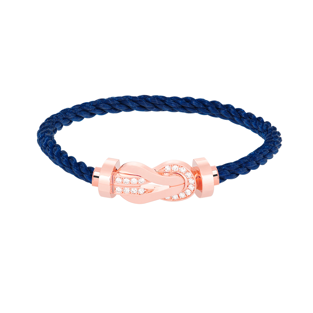 [vivabelle]CHANCE LARGE 8 FIGURE BUCKLE HALF DIAMOND BRACELET ROSE GOLD