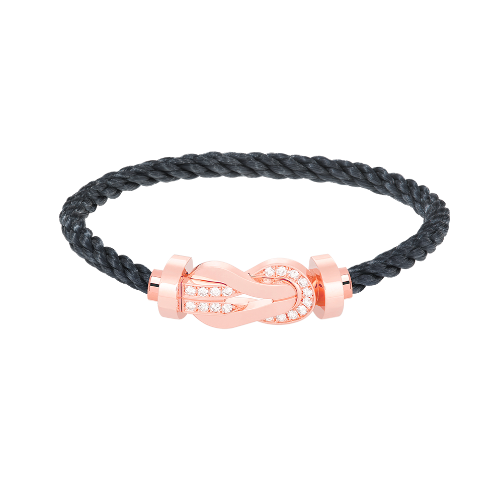 [vivabelle]CHANCE LARGE 8 FIGURE BUCKLE HALF DIAMOND BRACELET ROSE GOLD