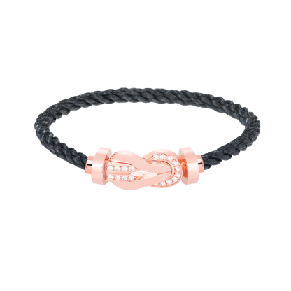 [vivabelle]CHANCE LARGE 8 FIGURE BUCKLE HALF DIAMOND BRACELET ROSE GOLD