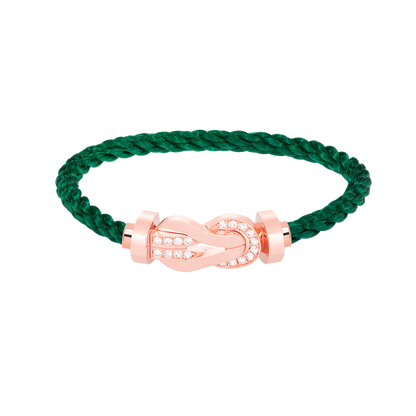 [vivabelle]CHANCE LARGE 8 FIGURE BUCKLE HALF DIAMOND BRACELET ROSE GOLD