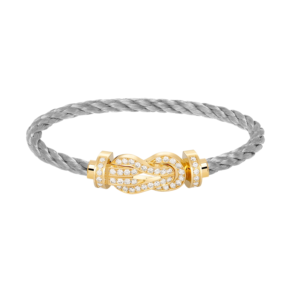 [vivabelle]CHANCE LARGE 8 FIGURE BUCKLE FULLDIAMOND BRACELET GOLD