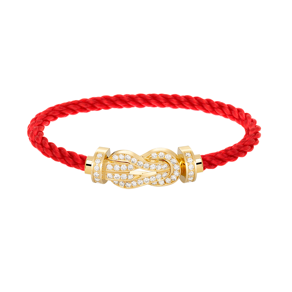[vivabelle]CHANCE LARGE 8 FIGURE BUCKLE FULLDIAMOND BRACELET GOLD