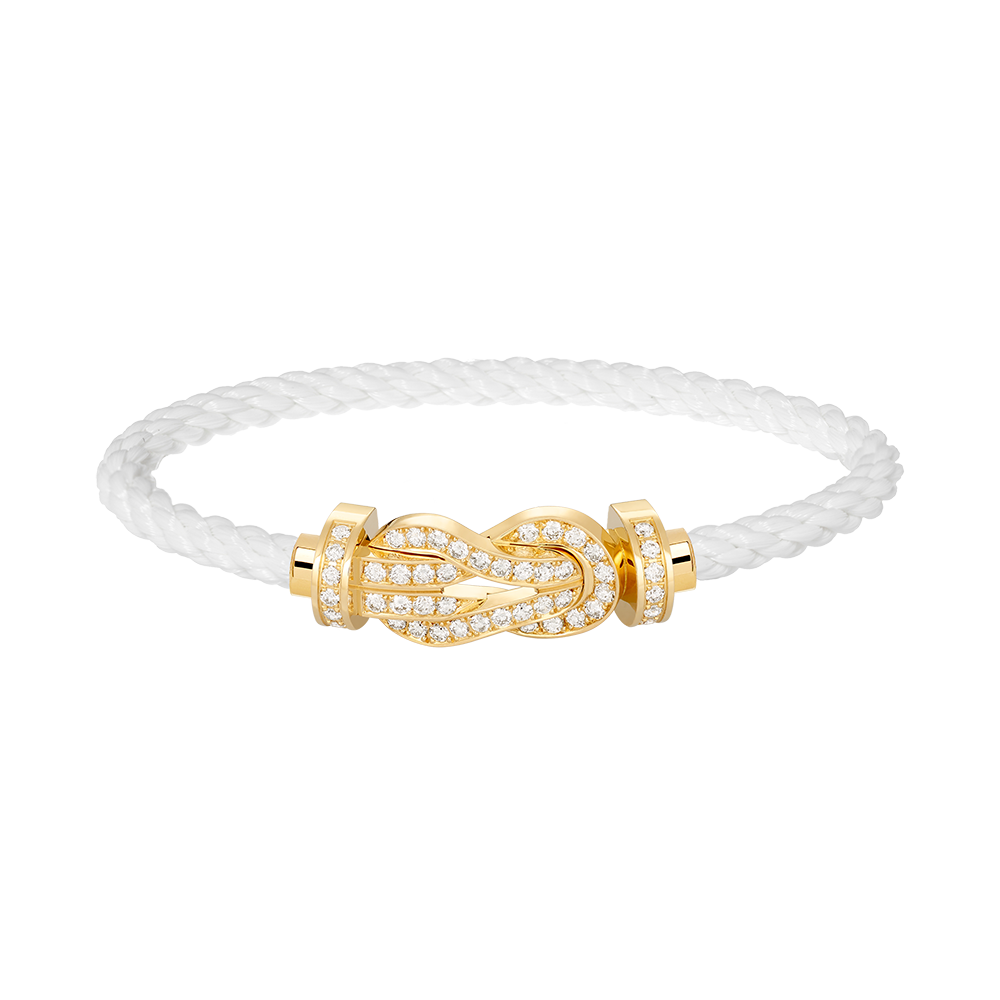 [vivabelle]CHANCE LARGE 8 FIGURE BUCKLE FULLDIAMOND BRACELET GOLD