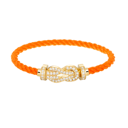 [vivabelle]CHANCE LARGE 8 FIGURE BUCKLE FULLDIAMOND BRACELET GOLD