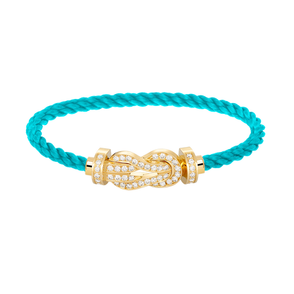 [vivabelle]CHANCE LARGE 8 FIGURE BUCKLE FULLDIAMOND BRACELET GOLD