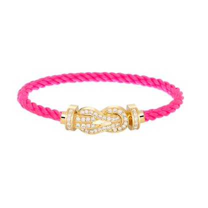 [vivabelle]CHANCE LARGE 8 FIGURE BUCKLE FULLDIAMOND BRACELET GOLD