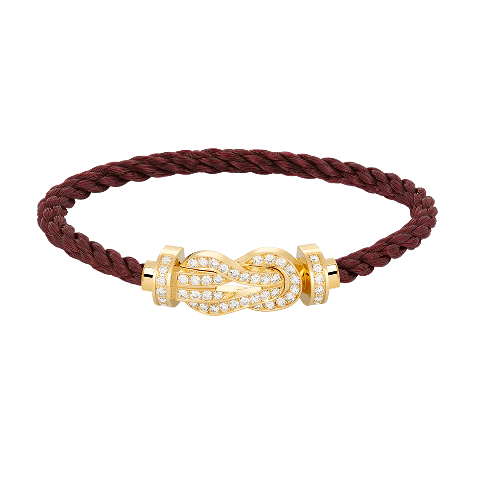 [vivabelle]CHANCE LARGE 8 FIGURE BUCKLE FULLDIAMOND BRACELET GOLD