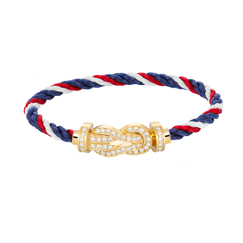 [vivabelle]CHANCE LARGE 8 FIGURE BUCKLE FULLDIAMOND BRACELET GOLD
