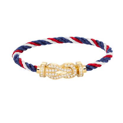 [vivabelle]CHANCE LARGE 8 FIGURE BUCKLE FULLDIAMOND BRACELET GOLD