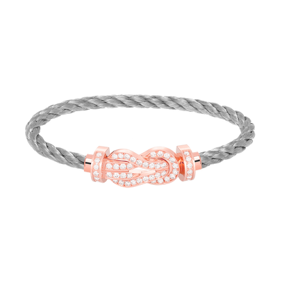 [vivabelle]CHANCE LARGE 8 FIGURE BUCKLE FULL DIAMOND BRACELET ROSE GOLD
