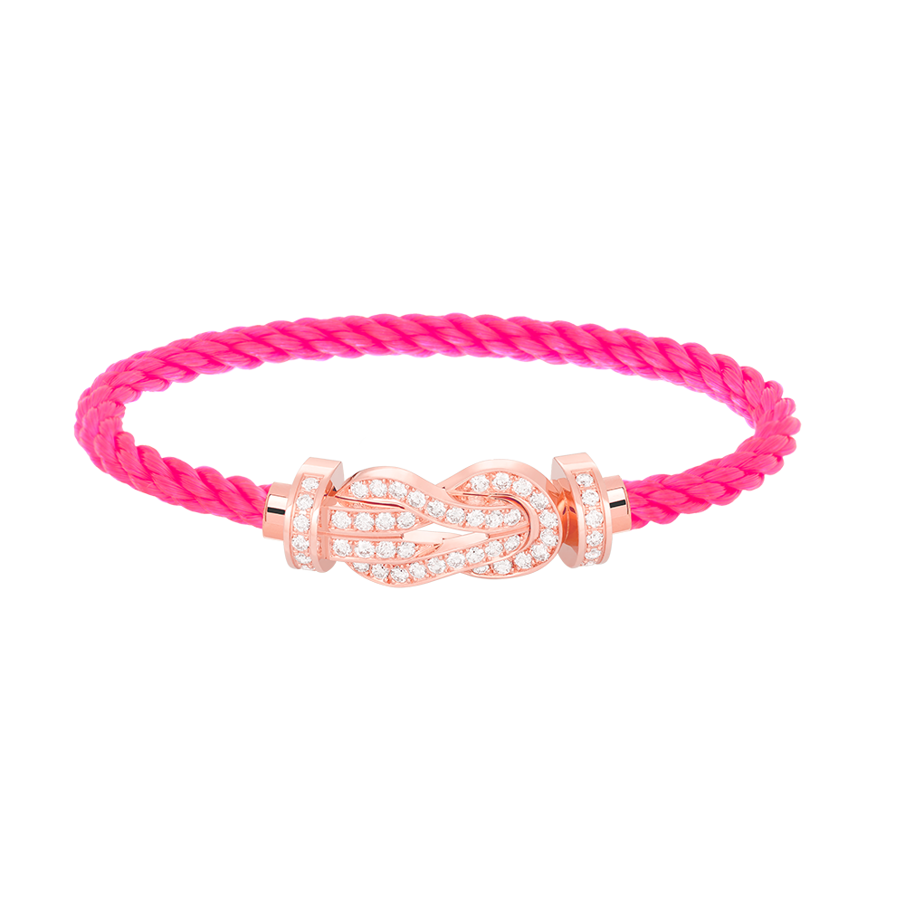 [vivabelle]CHANCE LARGE 8 FIGURE BUCKLE FULL DIAMOND BRACELET ROSE GOLD