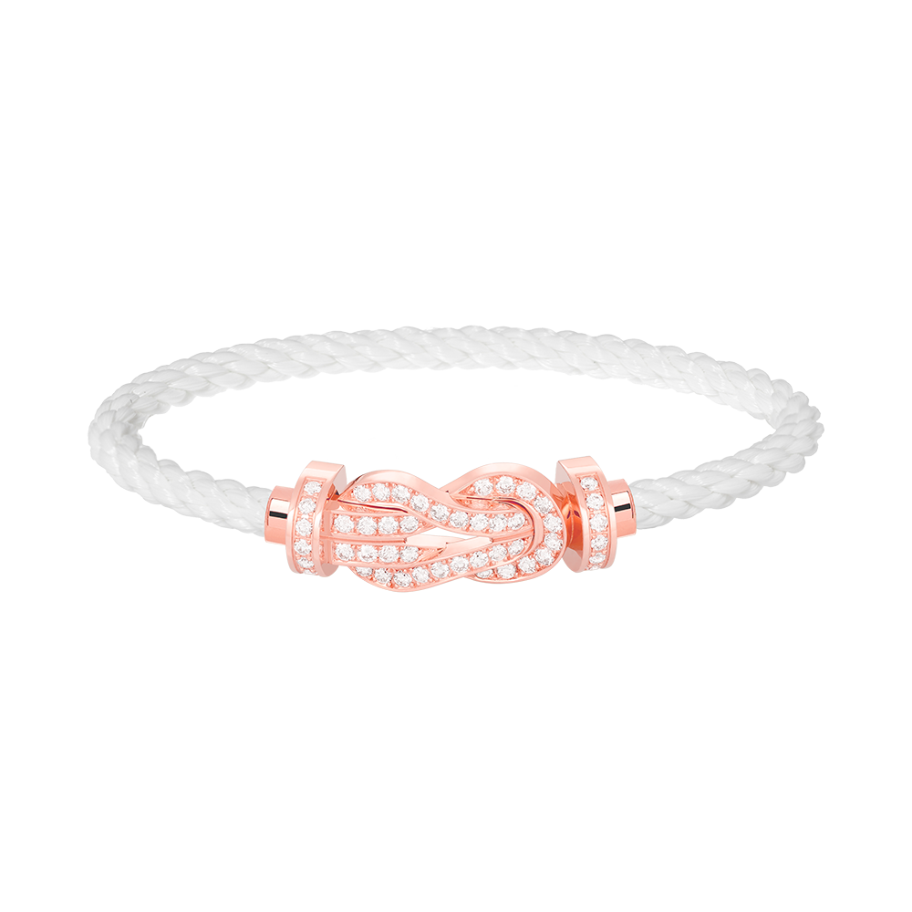 [vivabelle]CHANCE LARGE 8 FIGURE BUCKLE FULL DIAMOND BRACELET ROSE GOLD