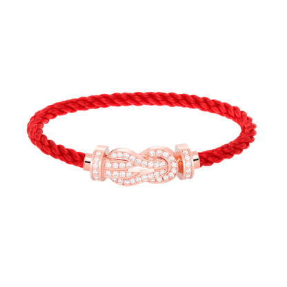 [vivabelle]CHANCE LARGE 8 FIGURE BUCKLE FULL DIAMOND BRACELET ROSE GOLD