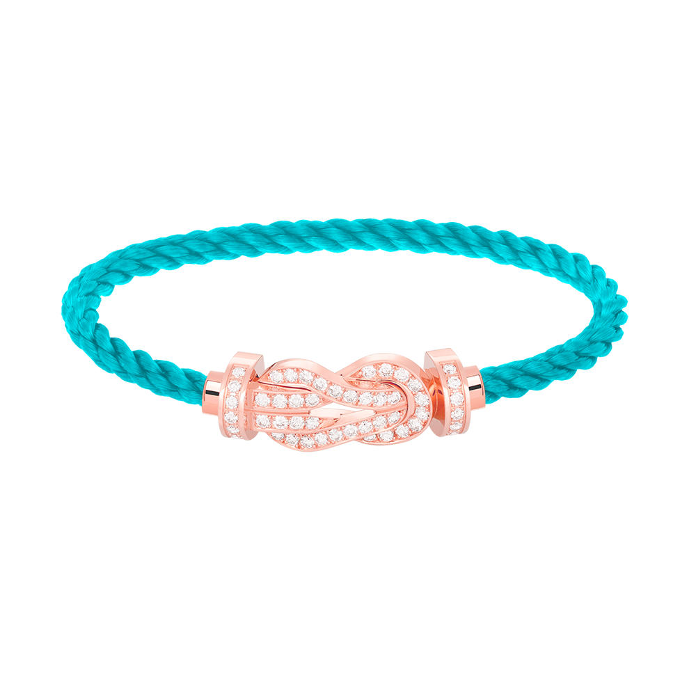 [vivabelle]CHANCE LARGE 8 FIGURE BUCKLE FULL DIAMOND BRACELET ROSE GOLD