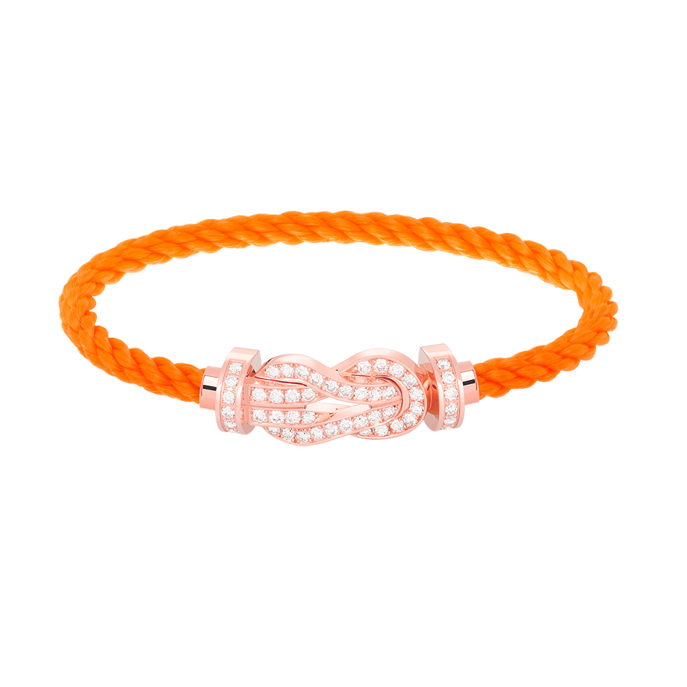 [vivabelle]CHANCE LARGE 8 FIGURE BUCKLE FULL DIAMOND BRACELET ROSE GOLD