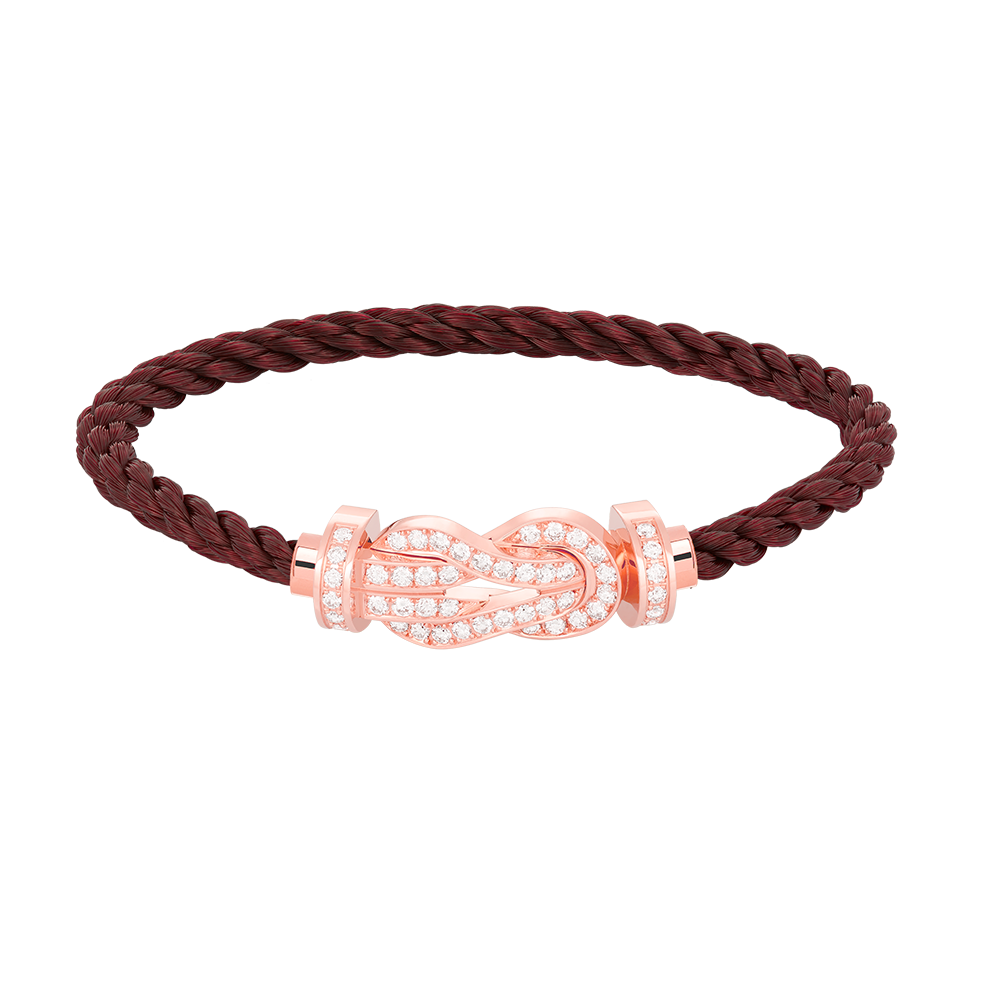 [vivabelle]CHANCE LARGE 8 FIGURE BUCKLE FULL DIAMOND BRACELET ROSE GOLD