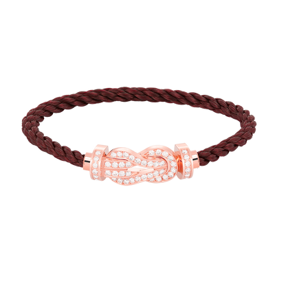[vivabelle]CHANCE LARGE 8 FIGURE BUCKLE FULL DIAMOND BRACELET ROSE GOLD
