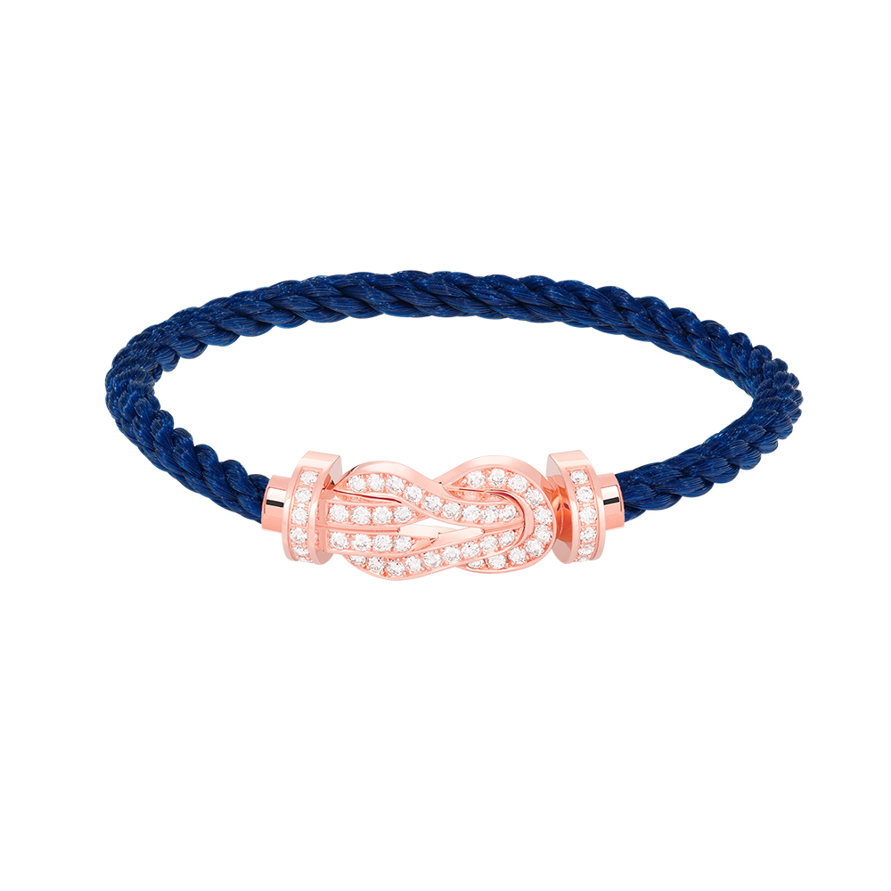 [vivabelle]CHANCE LARGE 8 FIGURE BUCKLE FULL DIAMOND BRACELET ROSE GOLD