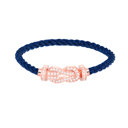 [vivabelle]CHANCE LARGE 8 FIGURE BUCKLE FULL DIAMOND BRACELET ROSE GOLD