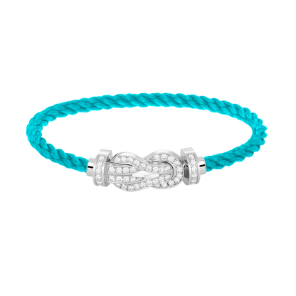 [vivabelle]CHANCE LARGE 8 FIGURE BUCKLE FULL DIAMOND BRACELET SILVER