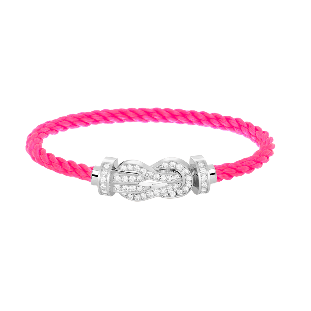 [vivabelle]CHANCE LARGE 8 FIGURE BUCKLE FULL DIAMOND BRACELET SILVER