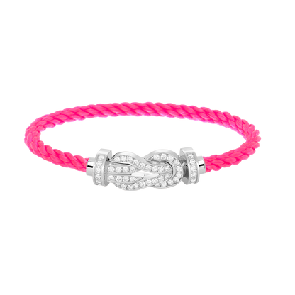 [vivabelle]CHANCE LARGE 8 FIGURE BUCKLE FULL DIAMOND BRACELET SILVER
