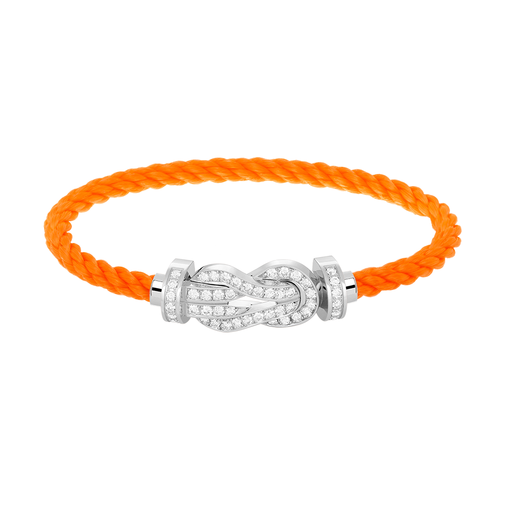 [vivabelle]CHANCE LARGE 8 FIGURE BUCKLE FULL DIAMOND BRACELET SILVER