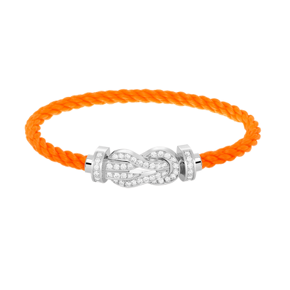 [vivabelle]CHANCE LARGE 8 FIGURE BUCKLE FULL DIAMOND BRACELET SILVER