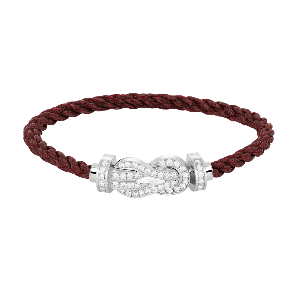 [vivabelle]CHANCE LARGE 8 FIGURE BUCKLE FULL DIAMOND BRACELET SILVER
