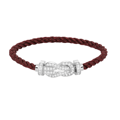 [vivabelle]CHANCE LARGE 8 FIGURE BUCKLE FULL DIAMOND BRACELET SILVER