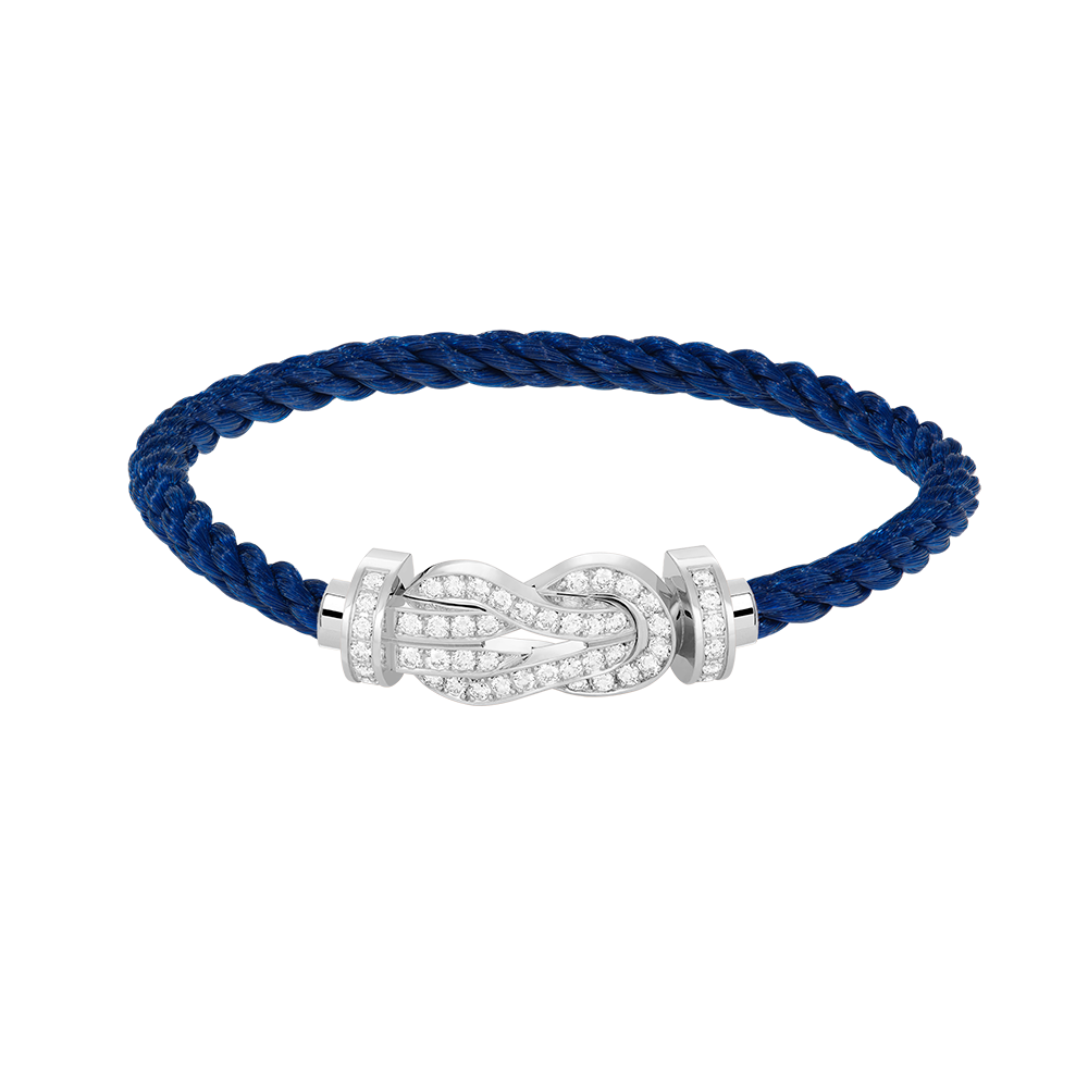 [vivabelle]CHANCE LARGE 8 FIGURE BUCKLE FULL DIAMOND BRACELET SILVER