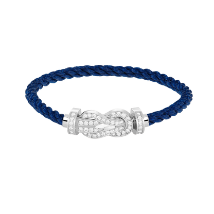 [vivabelle]CHANCE LARGE 8 FIGURE BUCKLE FULL DIAMOND BRACELET SILVER