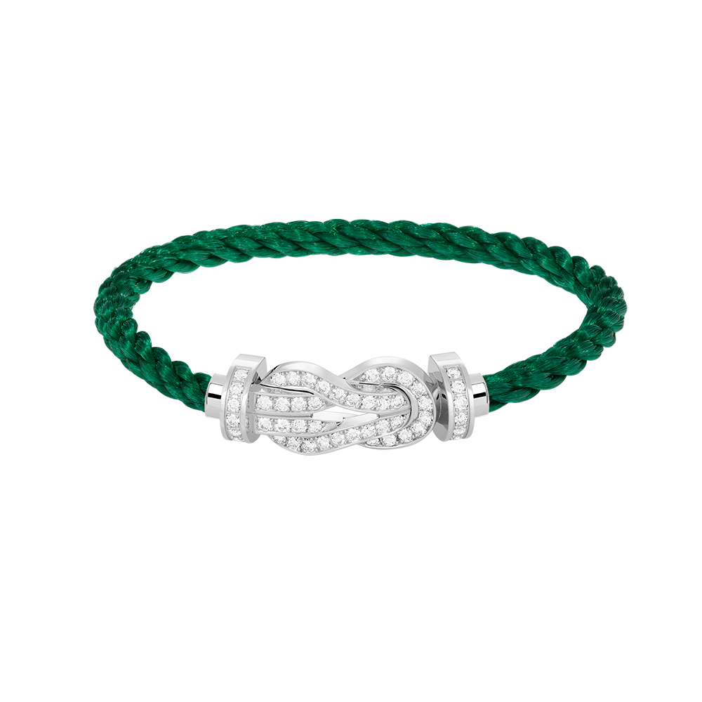 [vivabelle]CHANCE LARGE 8 FIGURE BUCKLE FULL DIAMOND BRACELET SILVER