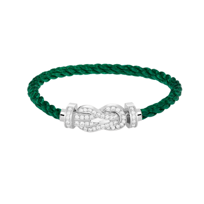 [vivabelle]CHANCE LARGE 8 FIGURE BUCKLE FULL DIAMOND BRACELET SILVER